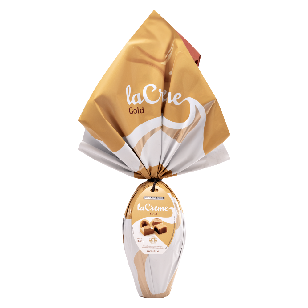 Ovo de Páscoa laCreme Gold Branco 348g